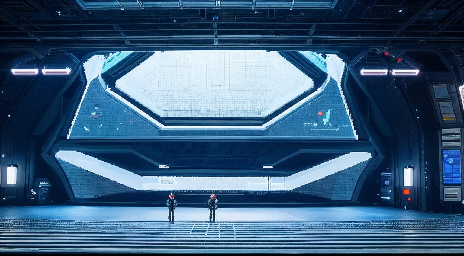 pixel game,scenography,Future sci-fi spaceship, Pixel art #pixelart