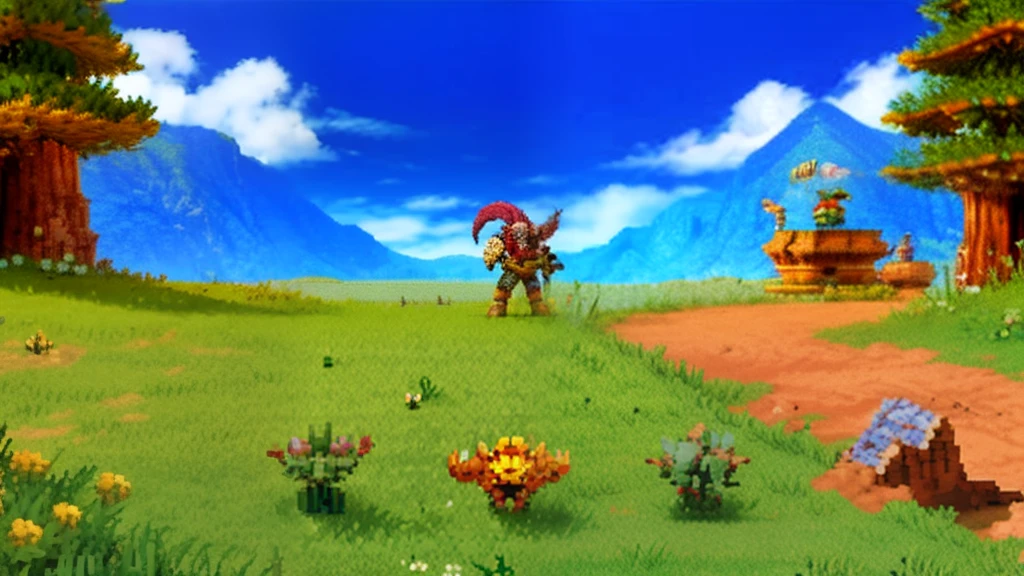 鸟山明风格,Flat pixel games《dragon quest》,Game monster design,(Western Dragon:1.4),Full body like,16-bit pixels