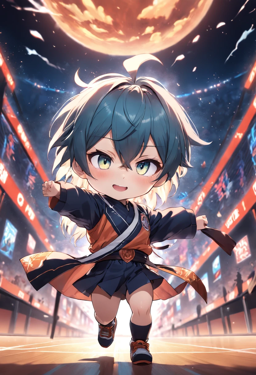 chibi style,boy,beautidul eyes,athletic,beautidul eyes,smile,Look at me..