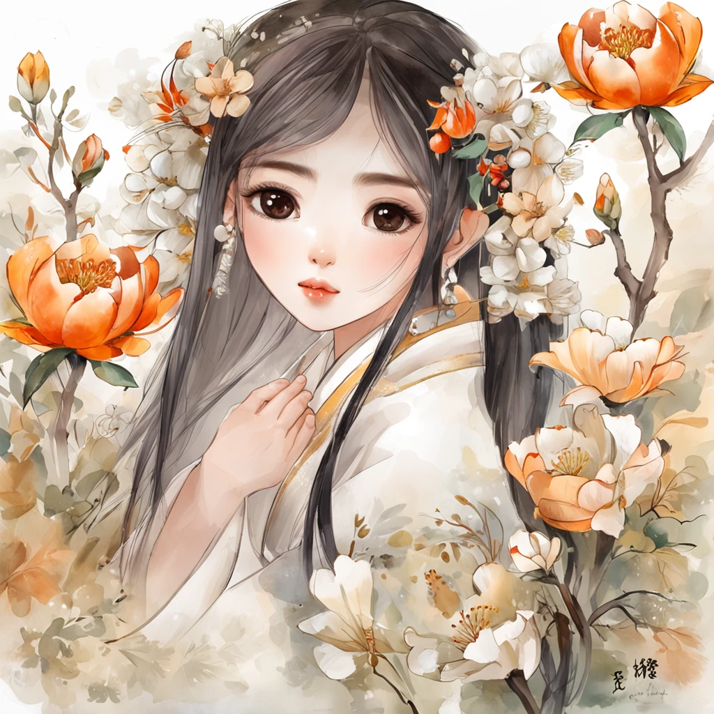 The first-borns were two beautiful daughters.
Thúy Kiều the eldest, Thúy Vân the younger.
Apricot slender in frame, snow pure in spirit.
Each to her own charms, but both girls were perfect.
Vân’s beauty was very remarkable.
Her eyebrows – full crescent arcs, her moonlit face – oval.
Jades tingled in her voice; flowers bloomed from her smile.
Her speech: educated, chaste and refined.
Clouds yielded to her hair’s lustrous shine and flow.
Snow ceded to the silky whiteness of her skin’s glow.