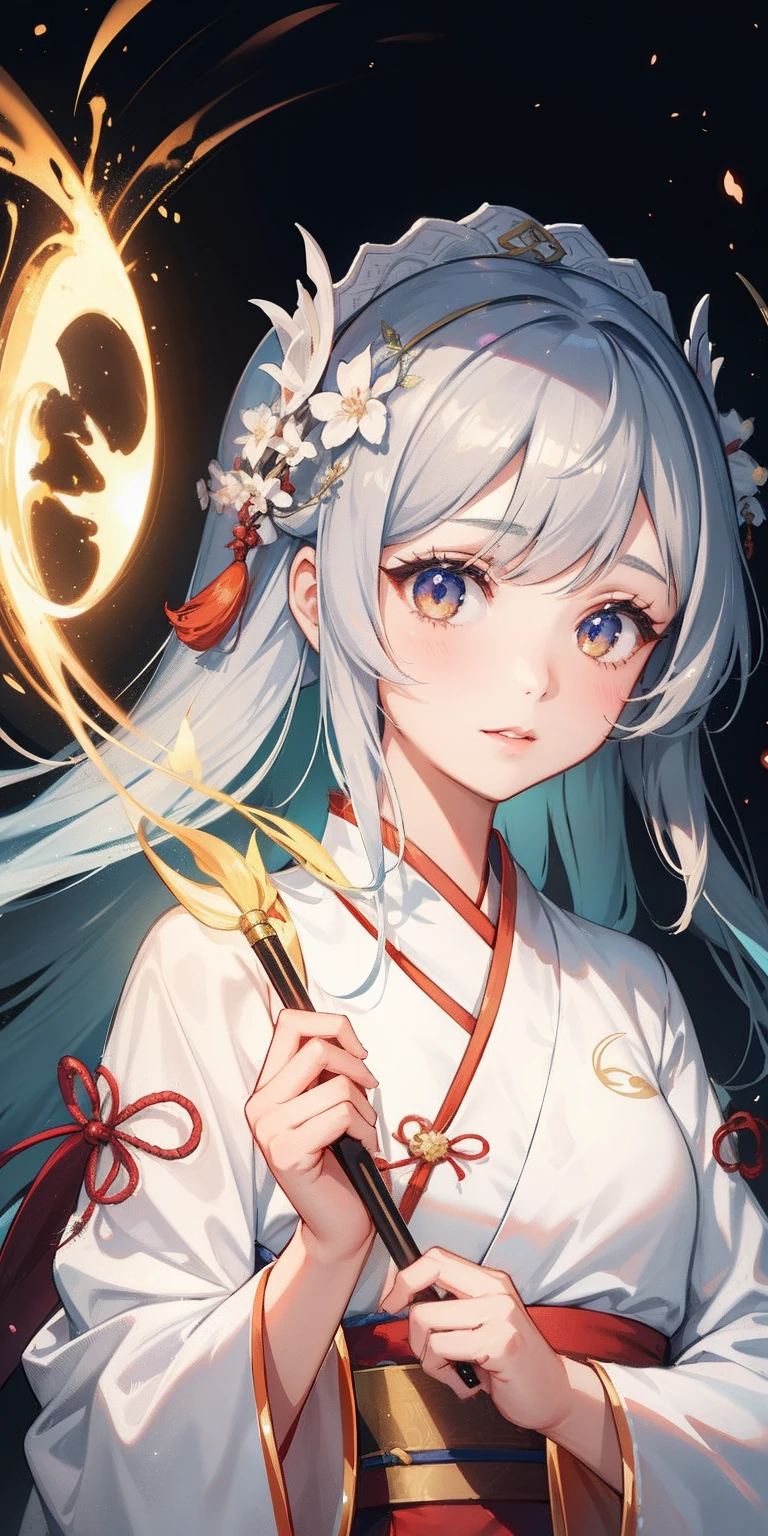 1girl, (hanfu), glowing, sidelighting, wallpaper,