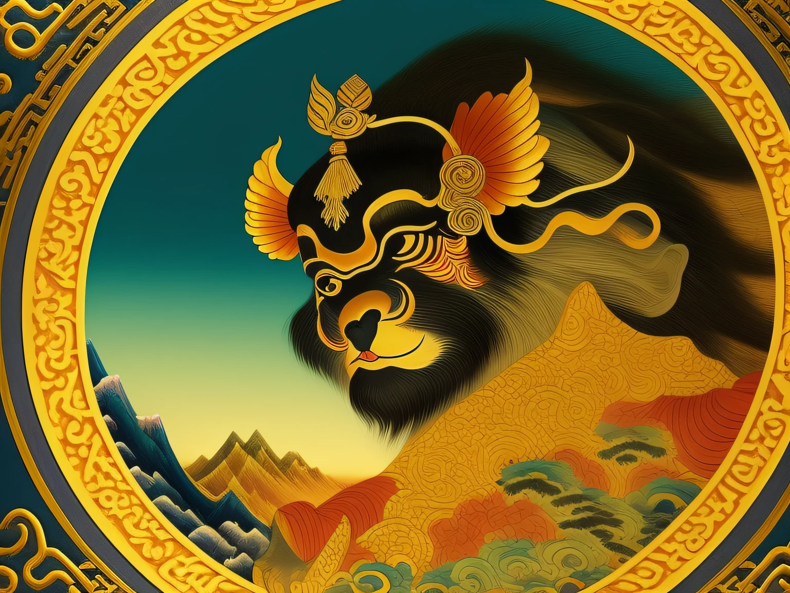 Chinese mythology and stories,Inspired by the classics of the mountains and the sea,A monkey has four ears