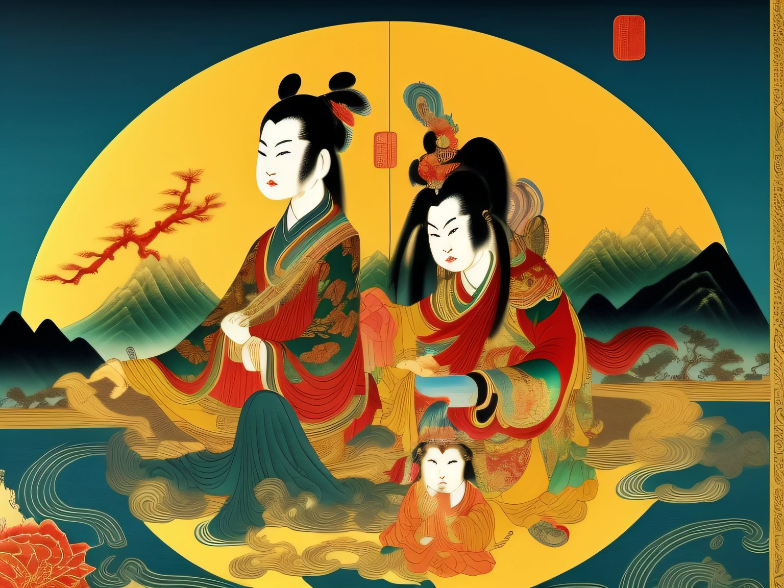 Chinese mythology and stories，Inspired by the classics of the mountains and the sea，A monkey has four ears
