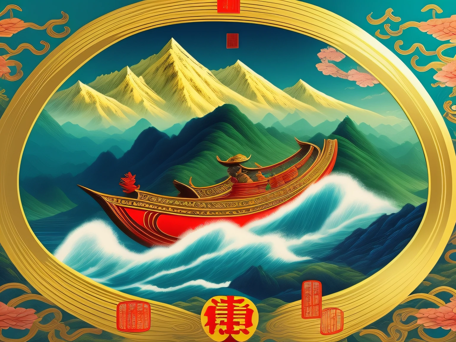 Chinese mythology and stories，Inspired by the classics of the mountains and the sea，A monkey has four ears
