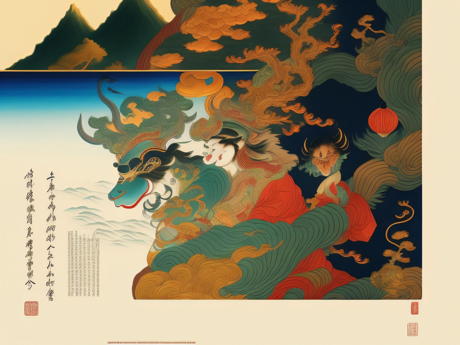 Chinese mythology and stories,Inspired by the classics of the mountains and the sea,A monkey has four ears