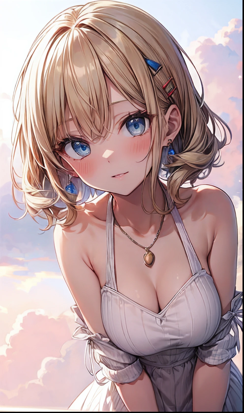 super detailed, highest quality, High resolution, ((8K)), ((youngest son:1.4)), pale skin, Watery eye((A little bit of white underwear is visible)), (blush:1.5), (embarrassing:1.6), ((watercolor)), upward glance, open your mouth, glasses