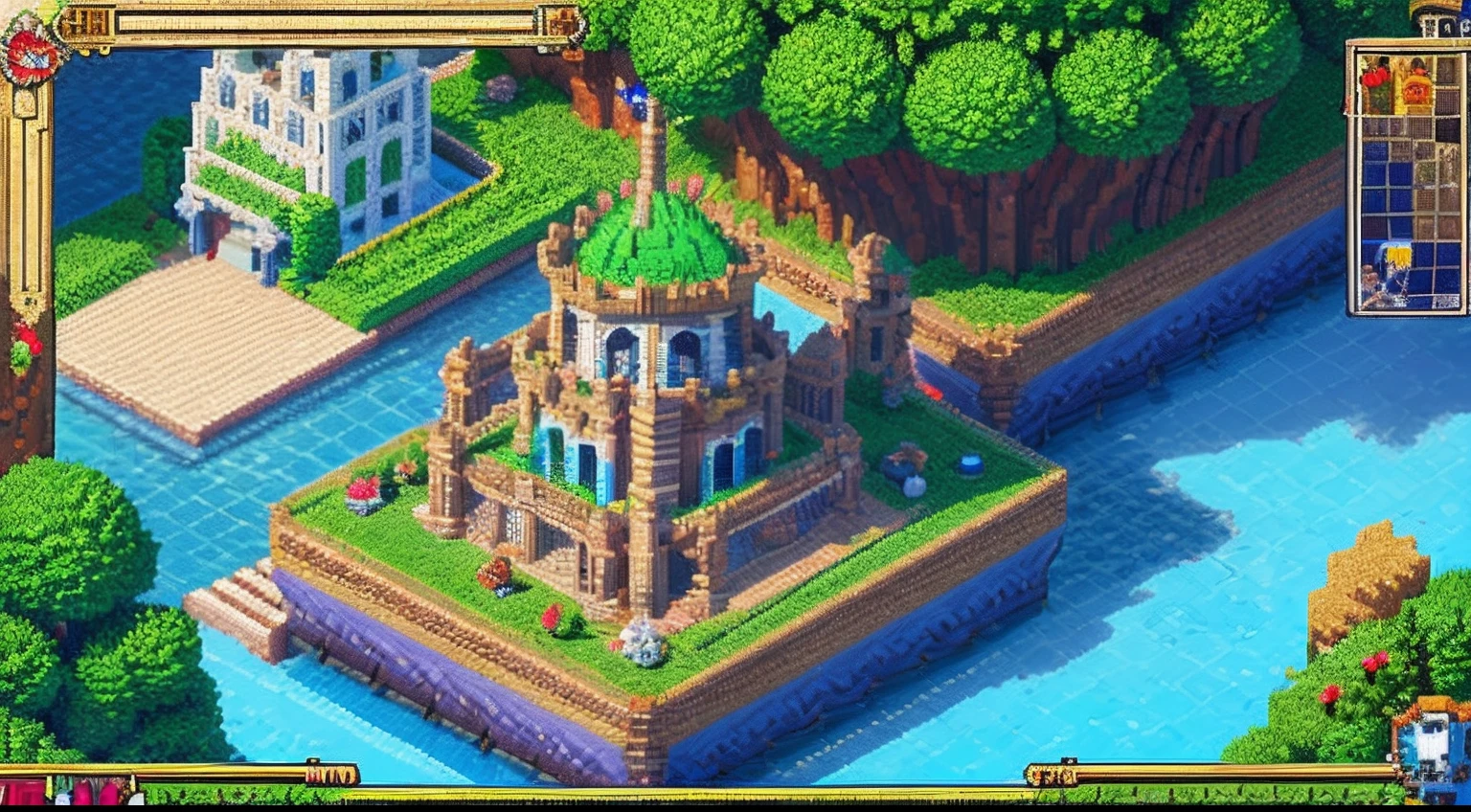 pixel game，scenography，fantastical scenes， Pixel art #pixelart