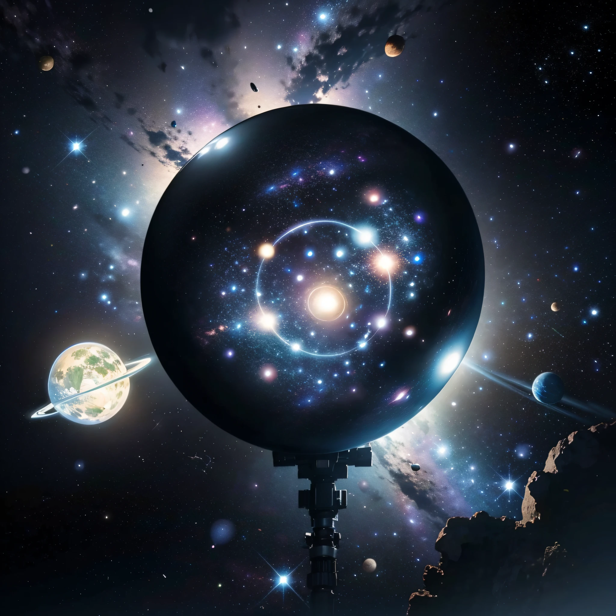 cosmic space、A peek into outer space beyond another dimension