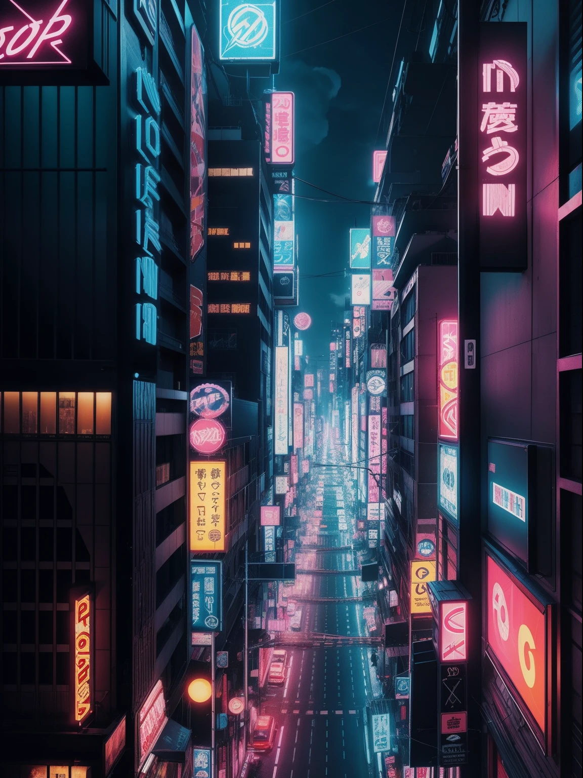 Noise waves destroy the metropolis,Watch anime,pop-art,typographic,Vintage paper,trichotomy,trends in art station,hyper HD(neonlight)