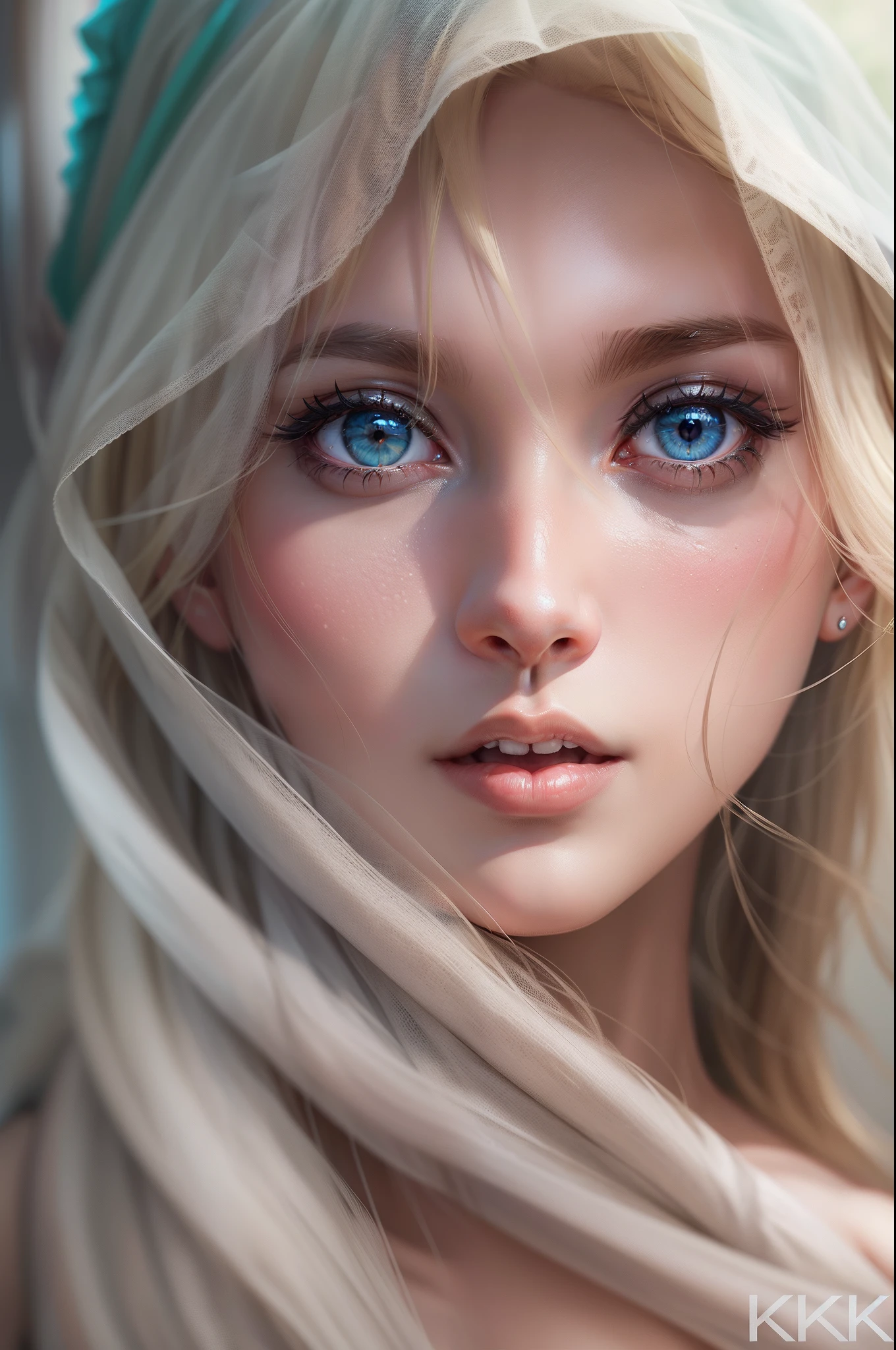 Blonde woman with blue eyes and white feather headband, Stunning anime face portrait, photorealistic anime girl render, Detailed Digital Anime Art, artwork in the style of guweiz, 8k high quality detailed art, ArtGerm ; 3d unreal engine, detailed portrait of an anime girl, fanart best artstation, Smooth Anime CG Art, closeup character portrait