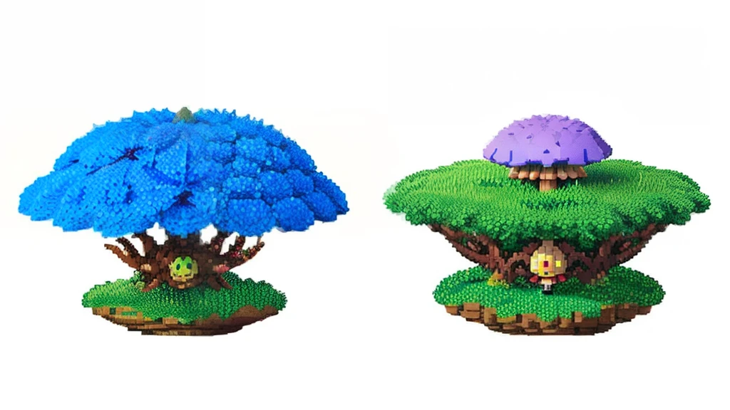 鸟山明风格，Flat pixel games《dragon quest》，Game monster design，（Mushroom monster：1.4），Full body like，16-bit pixels