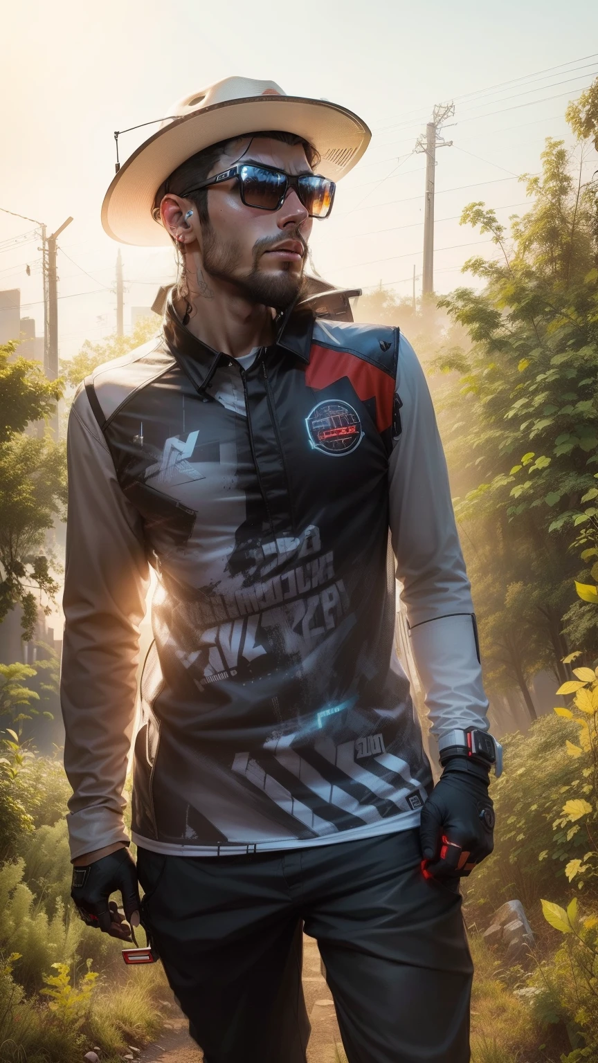 Change background, cyber punk, handsome boy, realistic face