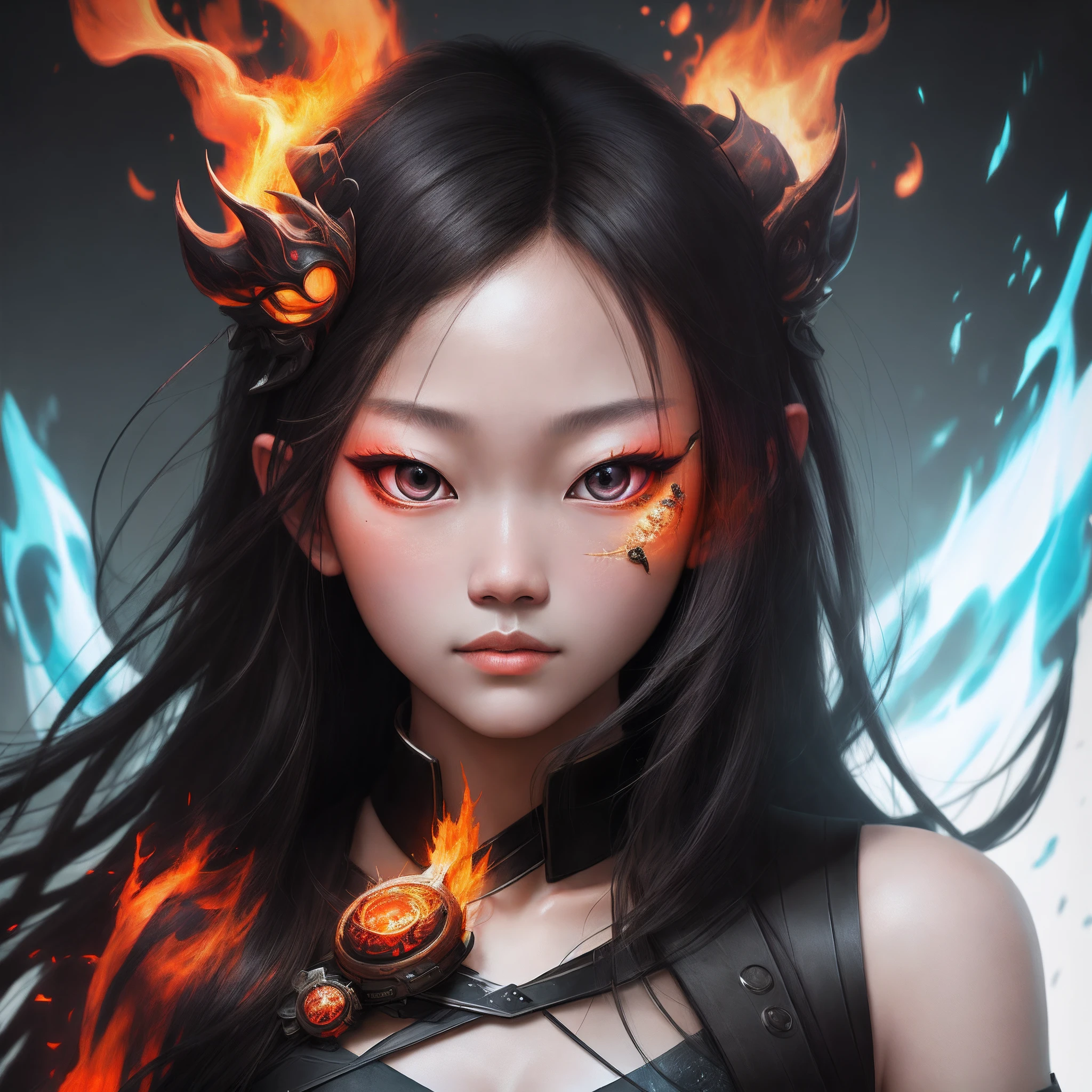 ember，The eye，Peng Yuyan，photorealestic，The texture is clear，hyper HD，