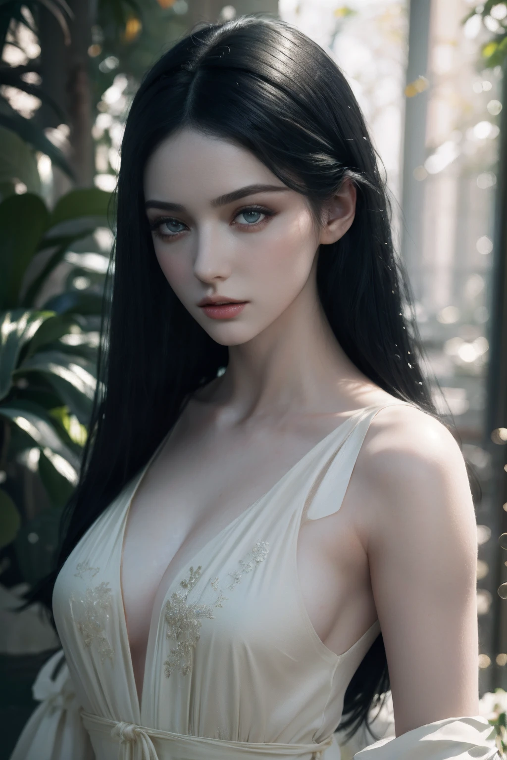 rendering by octane, 8K, Best quality, Masterpiece, An extremely delicate and beautiful, Extremely detailed ,CG ,Unity ,the wallpaper, (Realistic, photo-realistic:1.37),Amazing, finedetail, Masterpiece,Best quality,offcial art,
1girll,
Bare_bshoulders,
black_Hair,