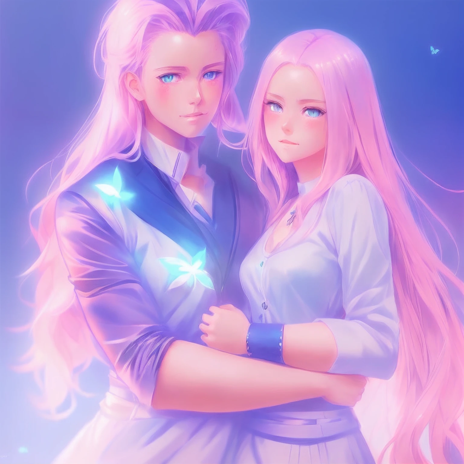 Anime girl with blue eyes and butterfly hair, artwork in the style of guweiz, adorable digital painting, cute detailed digital art, detailed portrait of anime girl, detailed digital anime art, Portrait of Cute Anime Girl, kawaii realistic portrait, highly detailed 4k digital art, stunning anime face portrait, cute anime girl portrait, portrait anime girl, Beautiful anime portrait