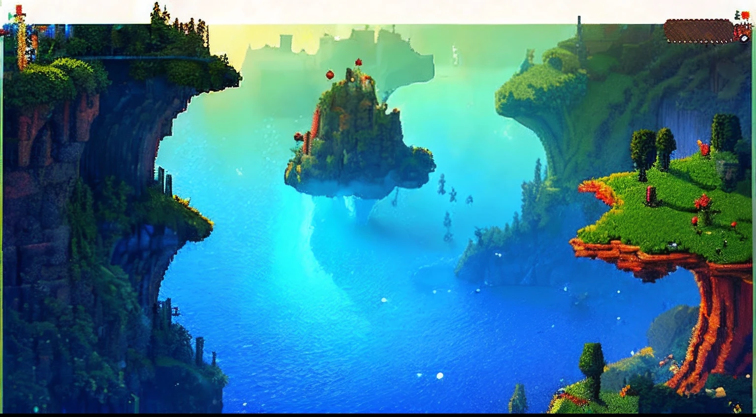 pixel game,scenography,fantastical scenes, Pixel art #pixelart