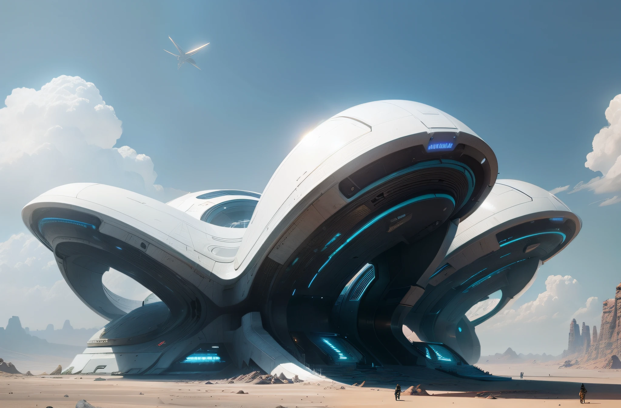 Futuristic building on Mars