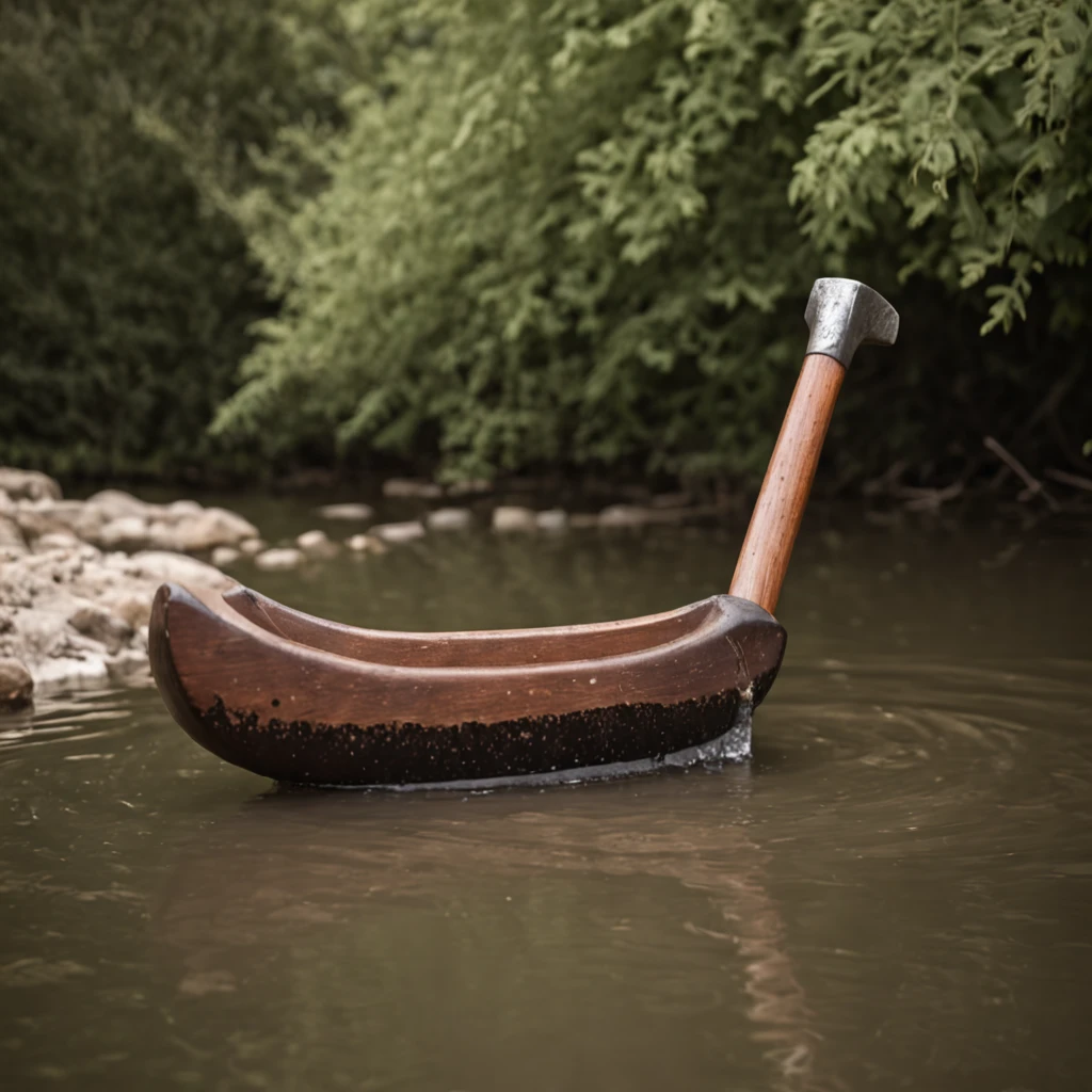 axe floating in a river in Galilee in the 1st century
