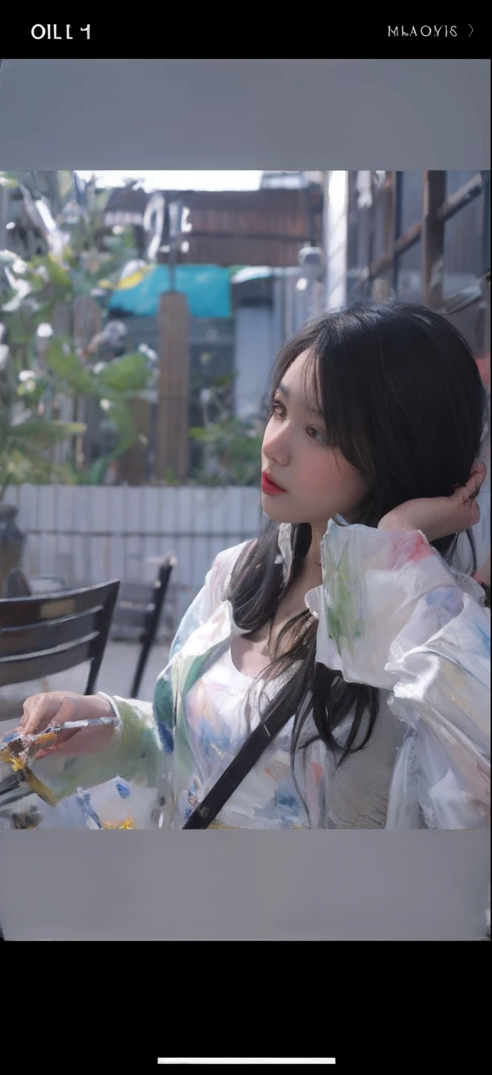 (oil painting:1.5),
\\
a woman with long black hair and white flowers in her hair is laying down in a field of white flowers, (amy sol:0.248), (stanley artgerm lau:0.106), (a detailed painting:0.353), (gothic art:0.106)