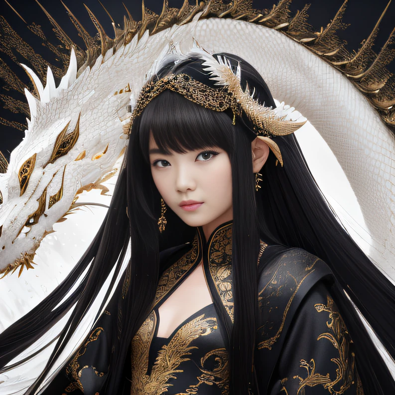 32K(tmasterpiece,k hd,hyper HD,32K)flowing long black hair,Tongzhou maid ,Black and White Dragon Protector (realisticlying:1.4),White python pattern battle robe,Ink headdress,Snowflakes fluttering,The background is pure,Hold your head high,Be proud,The nostrils look at people, A high resolution, Ink details, RAW photogr, Sharp Re, Nikon D850 Film Stock Photo by Jefferies Lee 4 Kodak Portra 400 Camera F1.6 shots, Rich colors, ultra-realistic vivid textures, Dramatic lighting, Unreal Engine Art Station Trend, cinestir 800,Hold your head high,Be proud,The nostrils look at people,32K(tmasterpiece,k hd,hyper HD,32K)flowing long black hair,Backroom pond,zydink, water ink, Asian people (water ink), (Ink silk scarf), Combat posture, looking at viewert, long whitr hair, Floating hair,water ink, Chinese clothes with long sleeves, (Abstract black and white splash:1.2), white backgrounid,Kirin Beast Protector (Ink realistic:1.4)The nostrils look at people, A high resolution, Ink details, RAW photogr, Sharp Re,