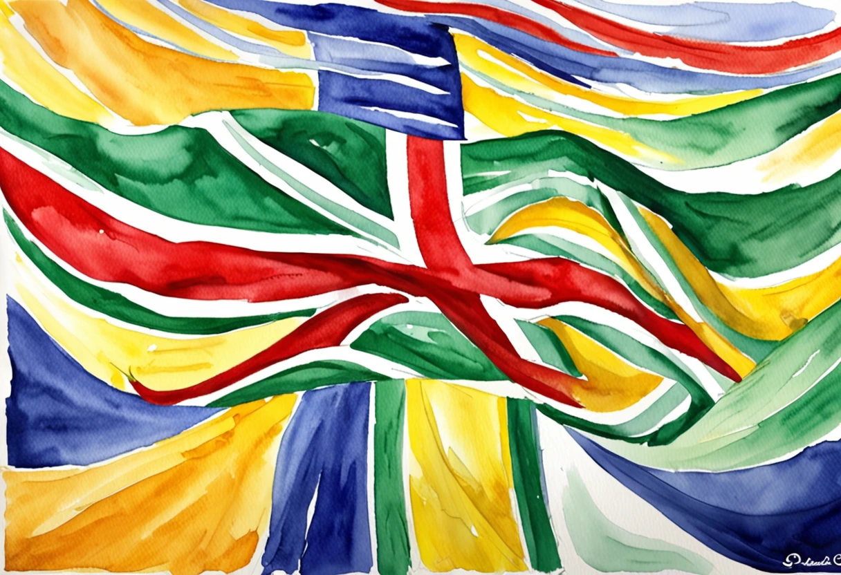 Imagem vetorial minimalista ao estilo da bandeira do Brazilian national