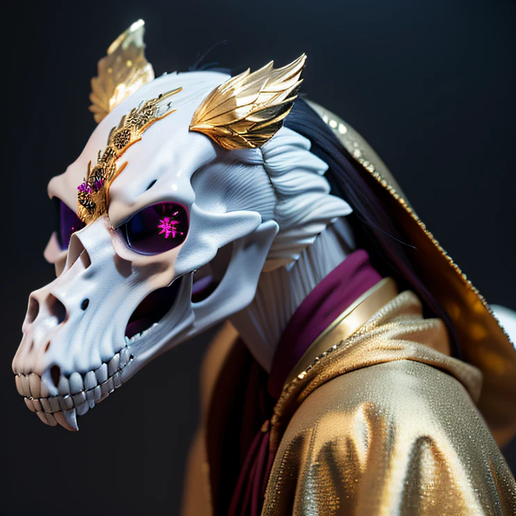 Late at night when it snows,32K(tmasterpiece,k hd,hyper HD,32K)Purple-pink double ponytail,flower stick,Indigo Skull King ,Mahogany steering wheel (The skeleton is realistic:1.4),Crocodile pattern robe,Rusty skull ornaments,Sargin linen cloak,Petals flutter,Deep gold sunglasses,Hold your head high,Be proud,The nostrils look at people,A and secondah resolution,Xueba, the detail, RAW photogr, Sharp Re, Nikon D850 Film Stock Photo by Jefferies Lee 4 Kodak Portra 400 Camera F1.6 shots, Rich colors, ultra-realistic vivid textures, Dramatic lighting, Unreal Engine Art Station Trend, cinestir 800,Hold your head high,Lateral face,Be proud,The nostrils look at people,Tsundere,Petals flutter,Petals flutter,Crocodiles sprinkled with gold dust,Fluttering,Impeccable,( reasonable design, Clear lines, High sharpness,Best quality, Very detailed skeleton, The skeleton of a masterpiece, offcial art, movie light effect, 8K crocodile skeleton(((Platinum marble sunglasses)))Deep gold sunglasses,side portrait