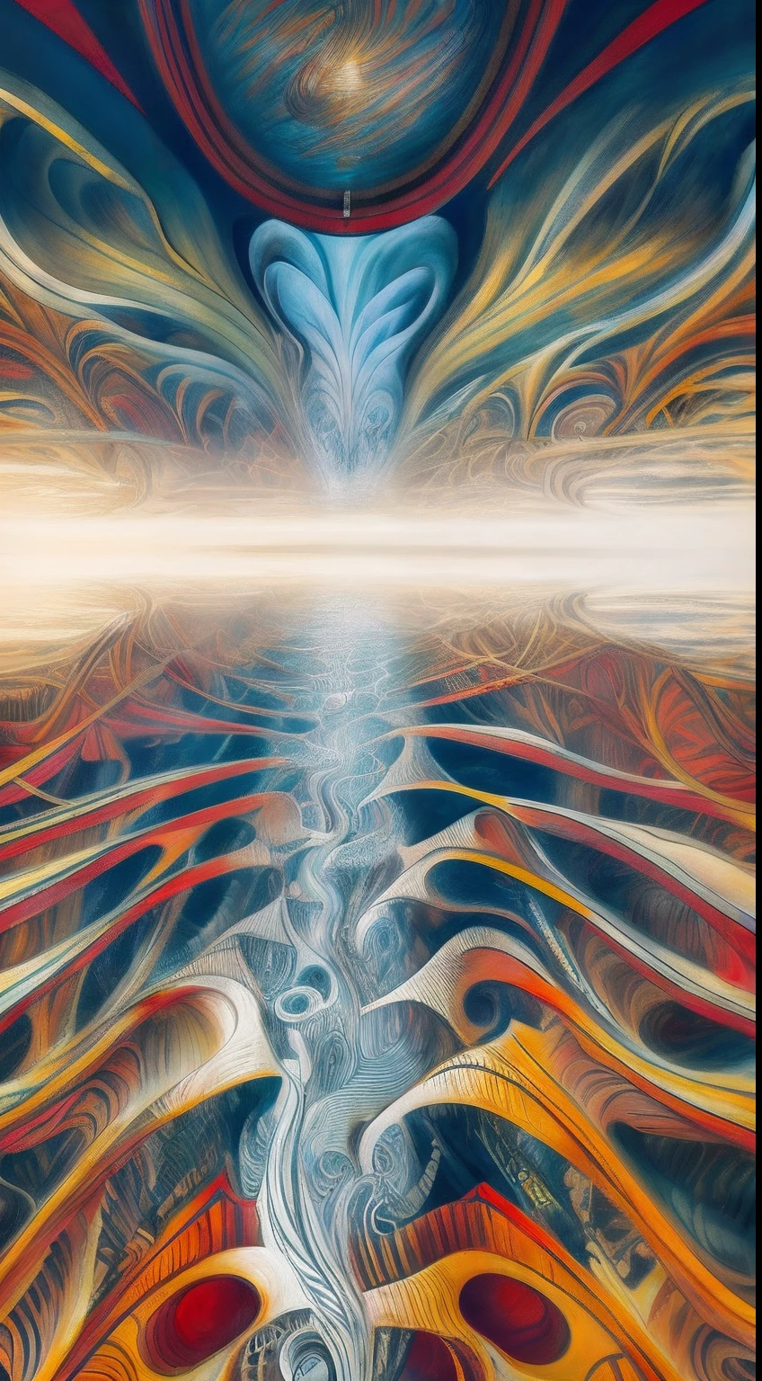Abstract chaos，Anatomical diagram of Mount Meru's cosmic structure，7 floors，Flip chart comments