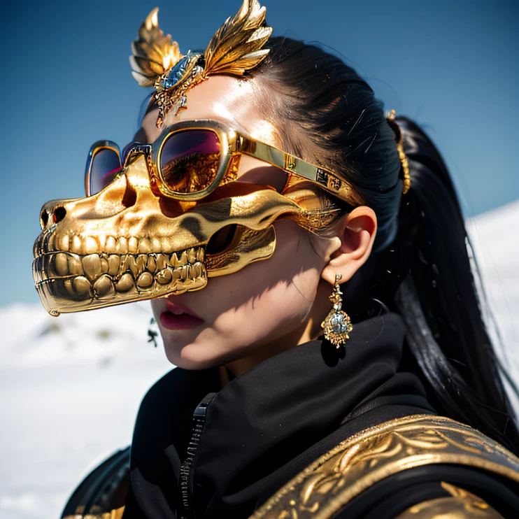Crocodile pond,32K(tmasterpiece,k hd,hyper HD,32K)Burgundy double ponytail,flower stick,Indigo Skull King ,Hold the heavy wooden steering wheel (The skeleton is realistic:1.4),Crocodile pattern robe,Rusty skull ornaments,Sargin linen cloak,Petals flutter,Deep gold sunglasses,Hold your head high,Be proud,The nostrils look at people,A and secondah resolution,Xueba, the detail, RAW photogr, Sharp Re, Nikon D850 Film Stock Photo by Jefferies Lee 4 Kodak Portra 400 Camera F1.6 shots, Rich colors, ultra-realistic vivid textures, Dramatic lighting, Unreal Engine Art Station Trend, cinestir 800,Hold your head high,Lateral face,Be proud,The nostrils look at people,Tsundere,Petals flutter,Petals flutter,Crocodiles sprinkled with gold dust,Fluttering,Impeccable,( reasonable design, Clear lines, High sharpness,Best quality, Very detailed skeleton, The skeleton of a masterpiece, offcial art, movie light effect, 8K crocodile skeleton(((Platinum marble sunglasses)))Deep gold sunglasses,side portrait