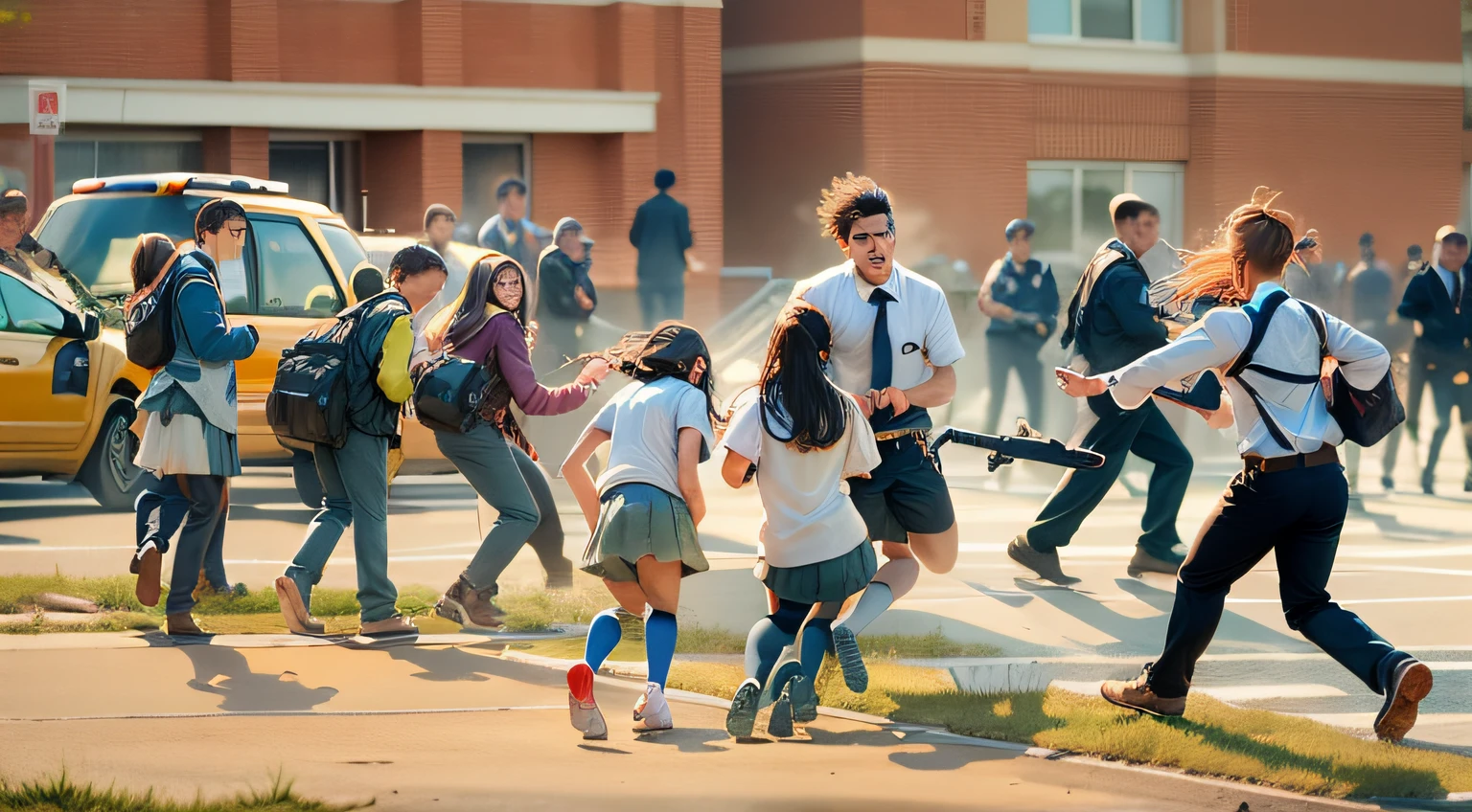 Scenes of school violence