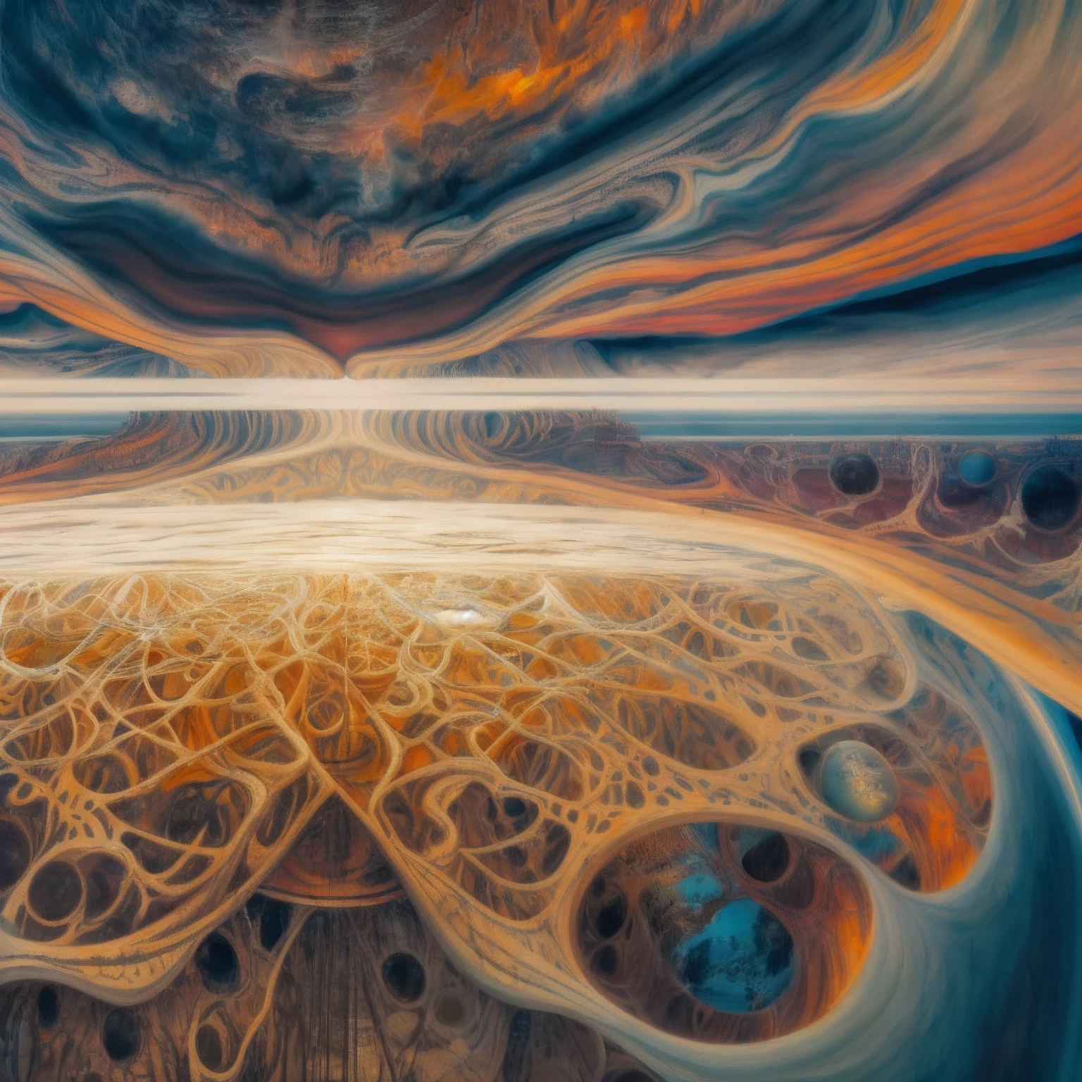Abstract chaos，Anatomical diagram of the 7-layer cosmic structure of Mount Meru