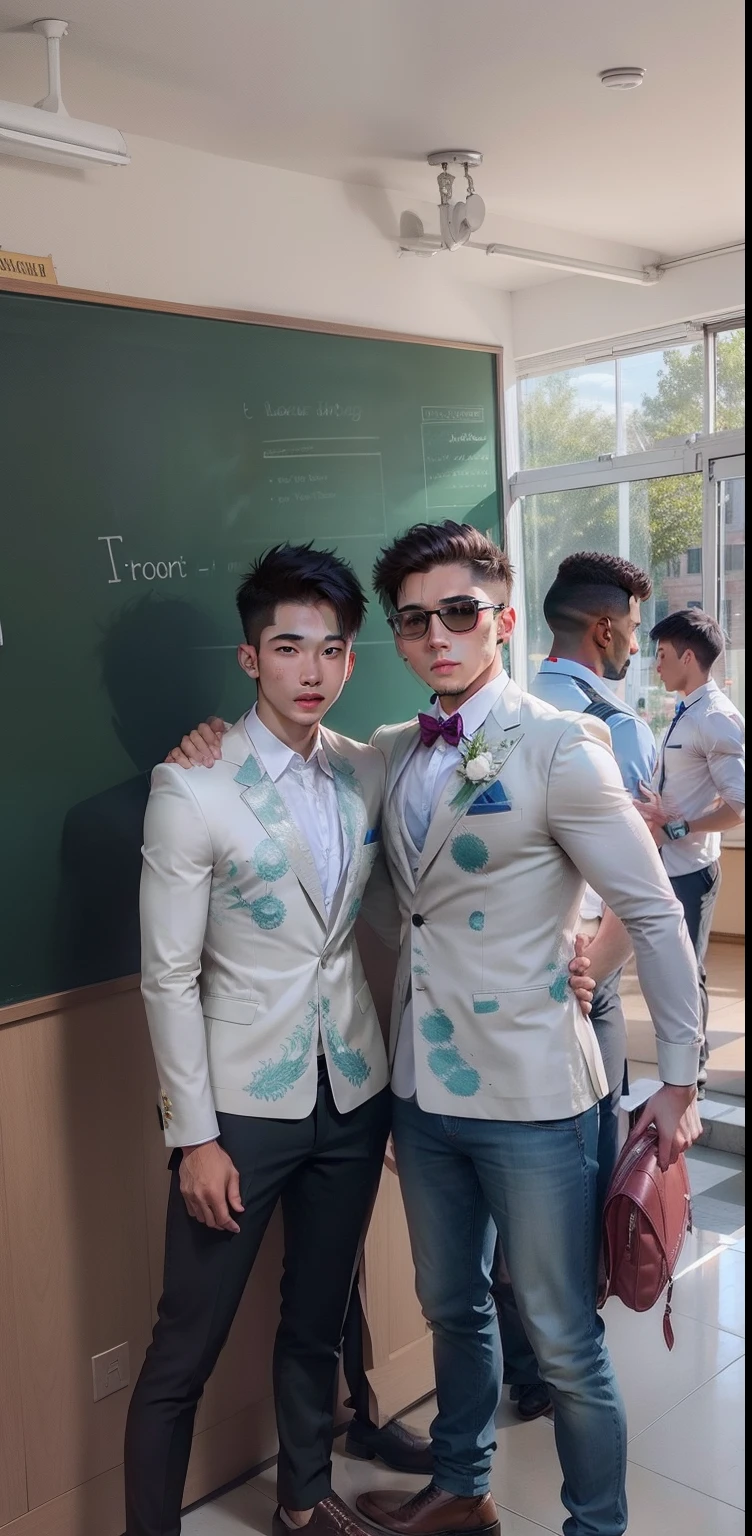 Two handsome Brother in school