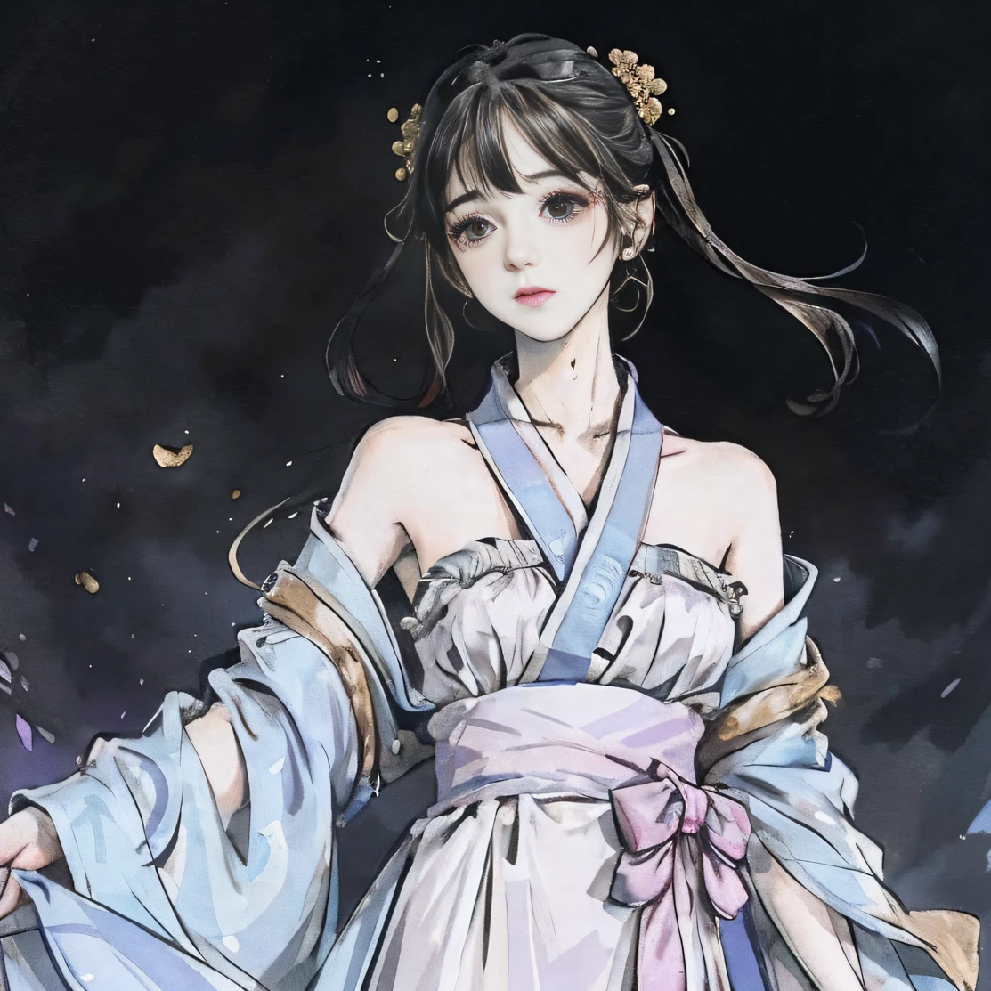 (masterpiece, top quality, best quality, official art, beautiful and aesthetic: 1.2), (1girl), (depicted as Hyuga Hinata from the anime Naruto), (long dark blue hair, cascading down her shoulders), (styled with white eyes, distinctive of her Byakugan heritage), (beautiful, with expressive features and captivating charm), (clad in purple clothes, traditional to Muslim attire), (wearing a mukena, intricately designed and flowing), (head adorned with a hijab, adding a layer of cultural authenticity), (set against a serene mosque background), (ultra-detailed, every fiber