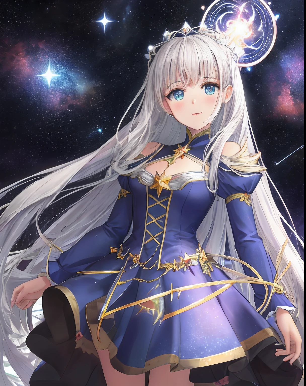 mulher, Magical Girls, Guarda Estelar, estrelas, galaxy, vortex, espada, roupa preta