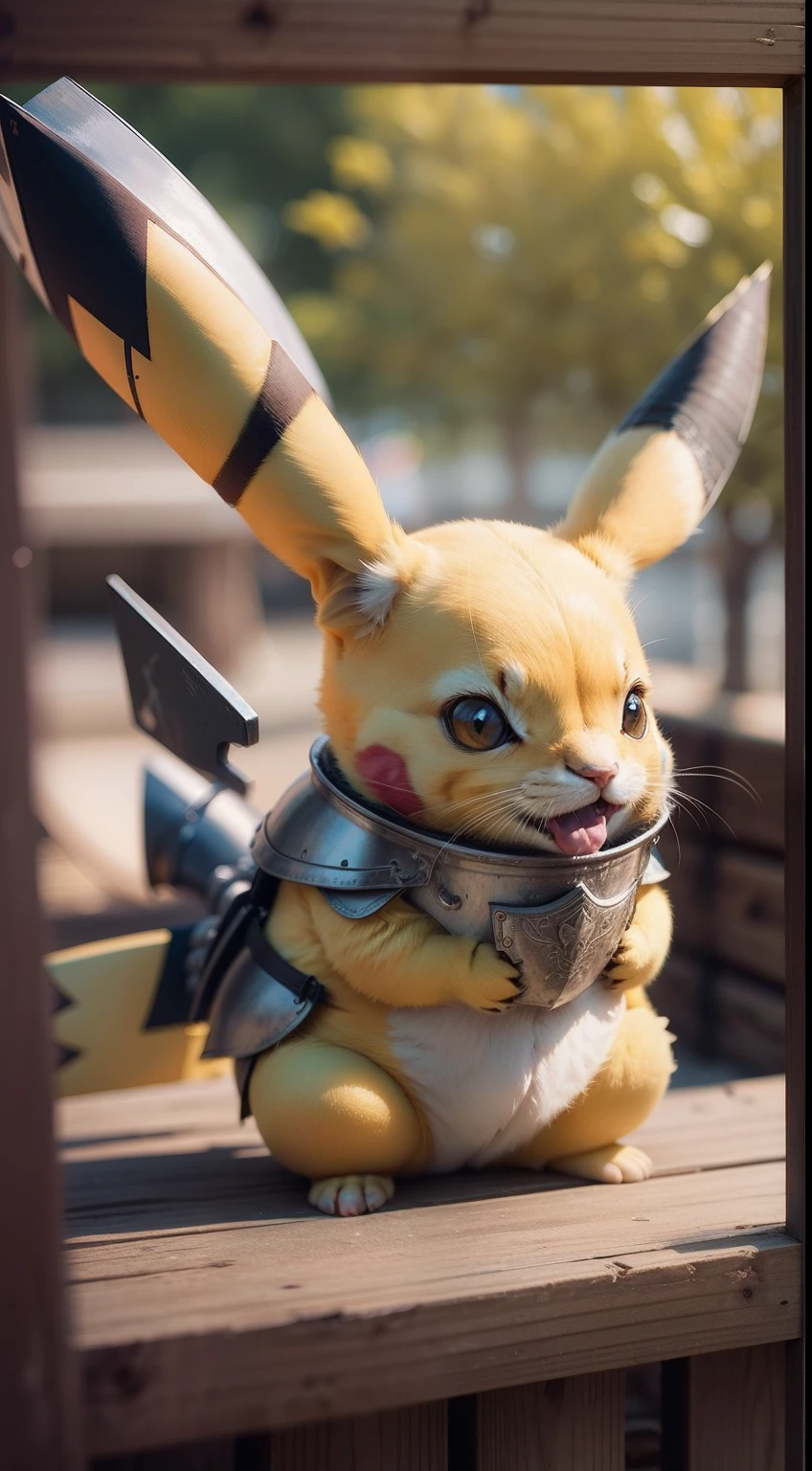 Pikachu in armor