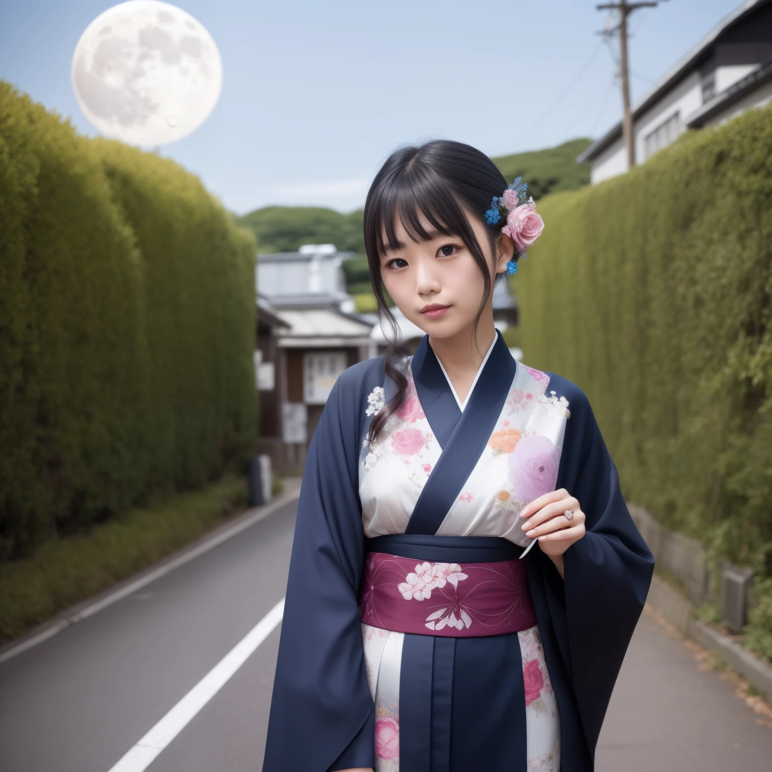 Zephyr beauty、Closed moon shame flower、Premium kimono