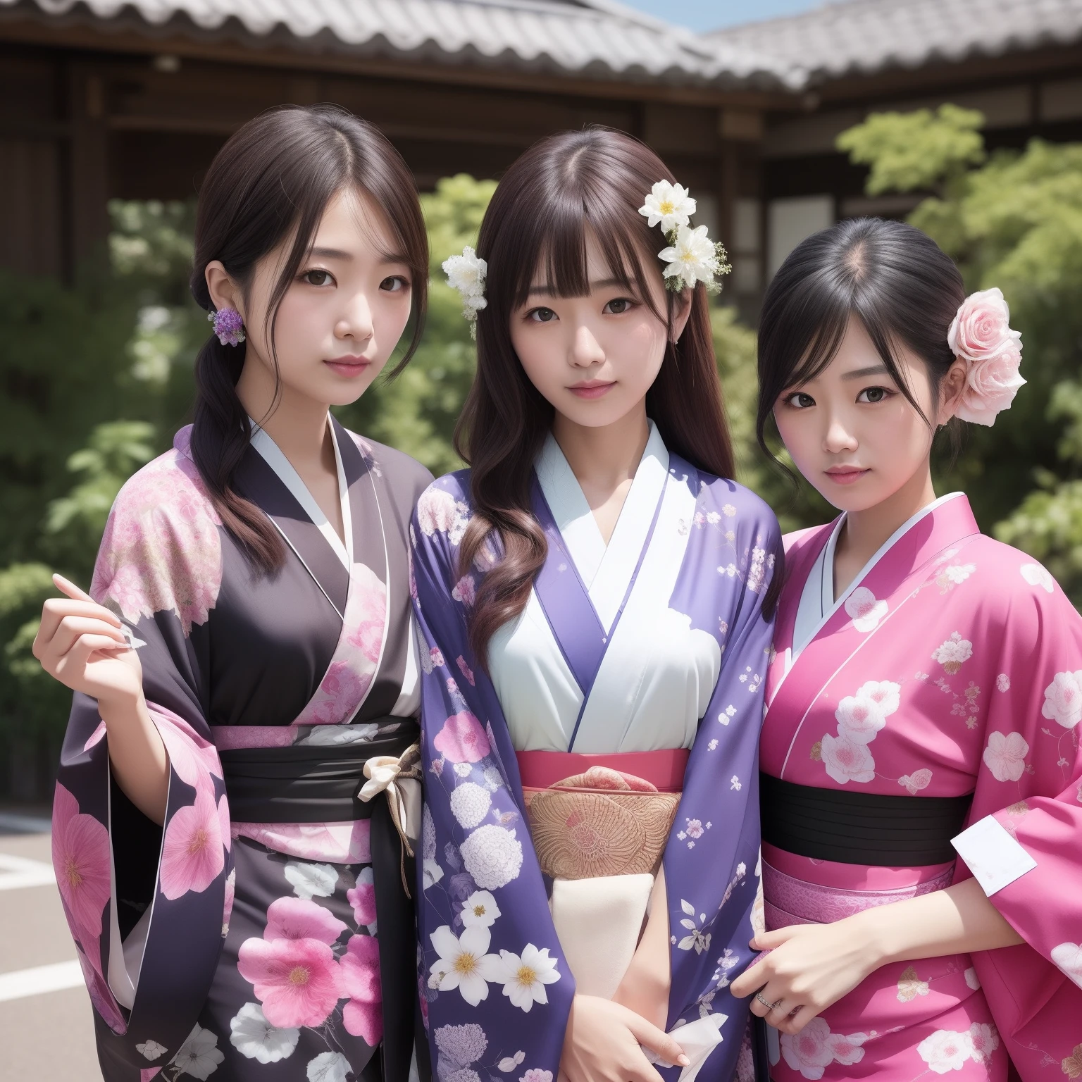 Zephyr beauty、Closed moon shame flower、Premium kimono
