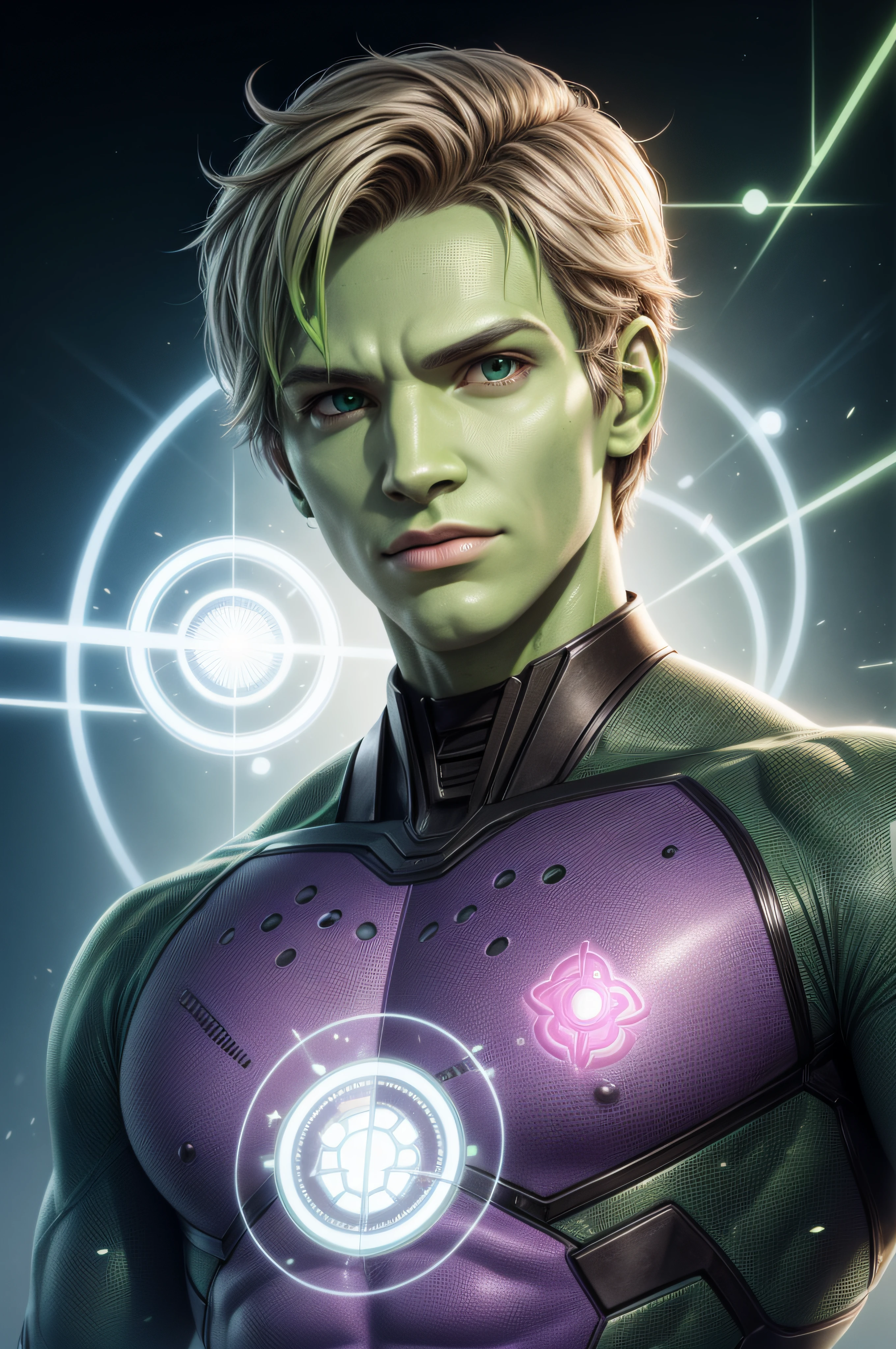 brainiac, (green skin:1.3)