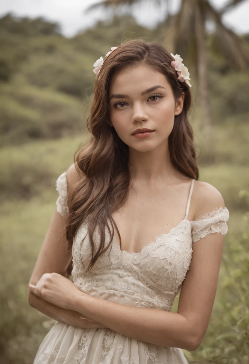 1girl em uma linda paisagem do Hawaii