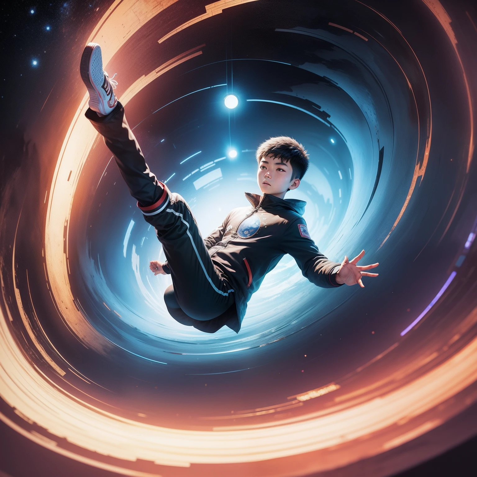 A -yeld Chse boy,Enter the space-time tunnel