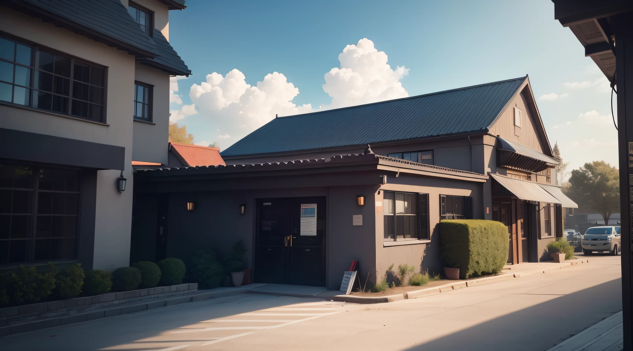 Generate a high-quality 8K surreal image of a building or establishment protected by private security. The building or establishment should be equipped with security systems, such as surveillance cameras, alarms, and electric fences. The image should have a surreal or dreamlike quality, with elements that are not possible in the real world