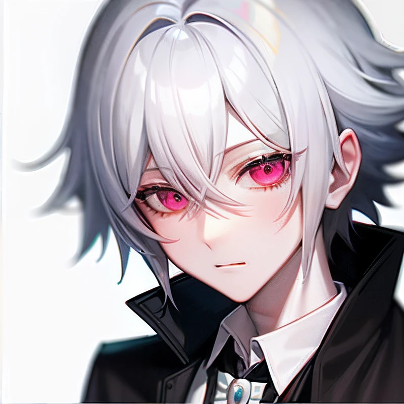 White medium long hair anime boy, Red eyes and black trench coat, kaworu nagisa, neferpitou, silber hair, nagito komaeda, koyoharu gotouge, white haired Cangcang, hajime yatate, a silver haired mad, White-haired god, he has dark grey hairs, whaite hair, gapmoe yandere