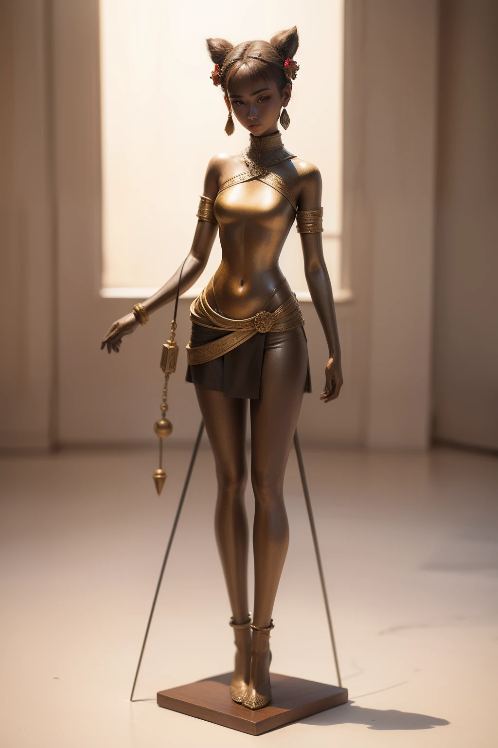 Three-legged tripod, bronze ware,Feminine elements