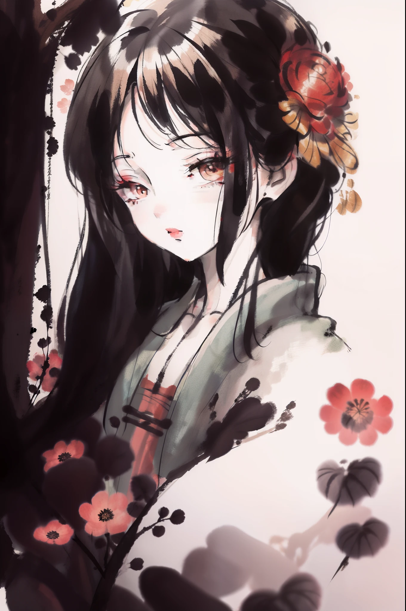 Chinese painting and calligraphy,Chinese Ancient Works,Lady Diagram