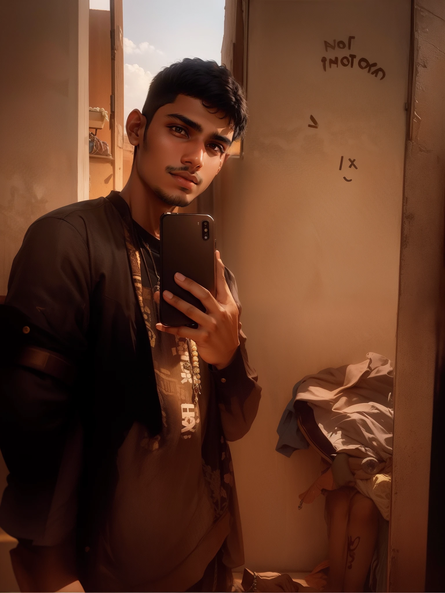 19 year old indian boy taking a selfie