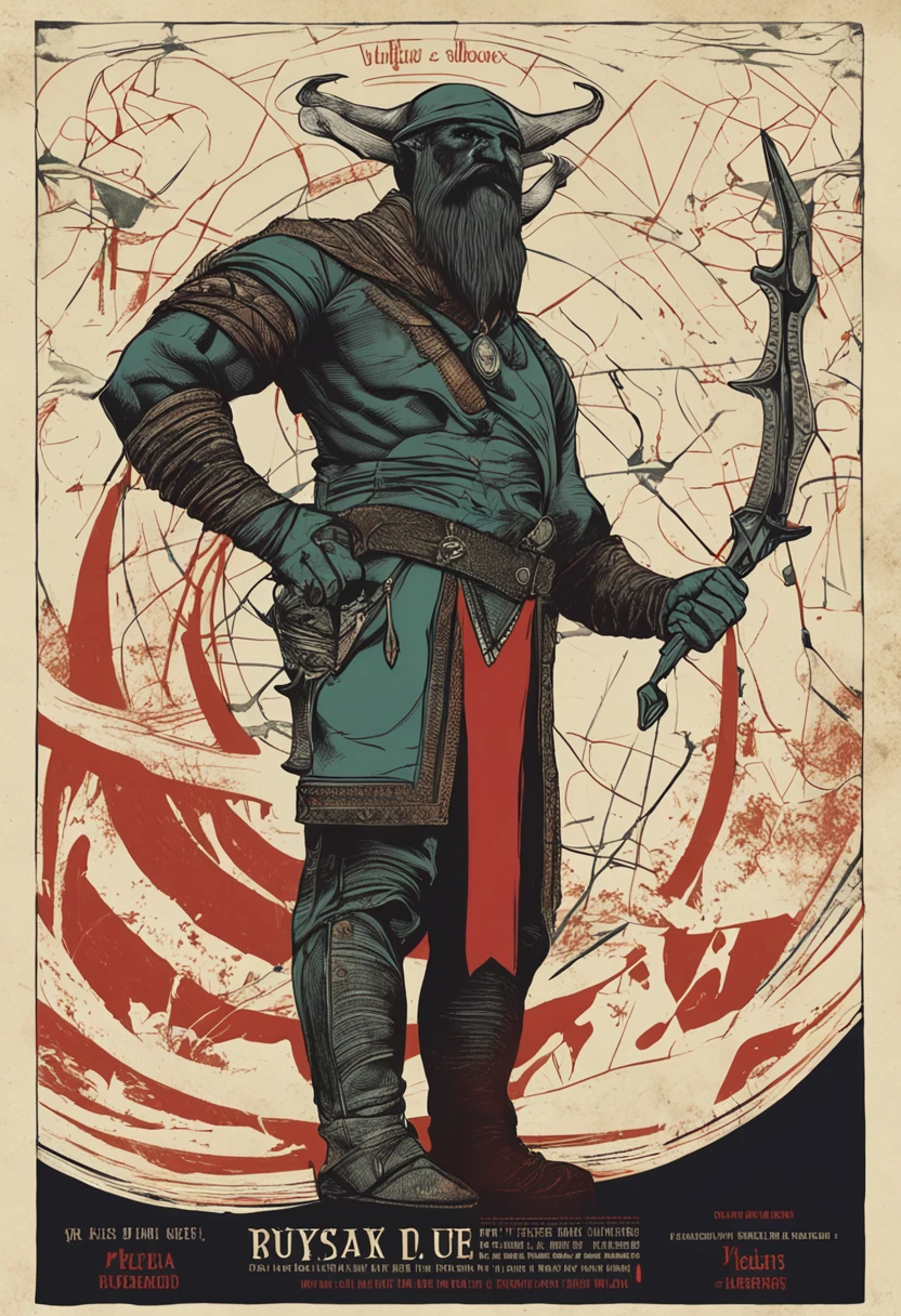 capa de livro imitando o poster de senhos dos aneis, um homem loiro de queixo quadrado segurando a espada de fundo. mais a frente um arqueiro apontando seu arco, loiro e mais fraco, um homem usando capus verde escondendo o rosto, um feiticeiro de barba longa segurando um cajado, um garoto negro magrelo segurando uma adaga, um principe de ombros largos e cabelo longo preto. uma fada alaranjada usando vestido de fogo. um elfo segurando uma espada. A flesh-eating faun with spiral-shaped horns, its coat thin, and
Black, her hands had huge, pointy, dirty nails with a skeletal appearance.
narrow, red eyes, dentes enormes afiados.