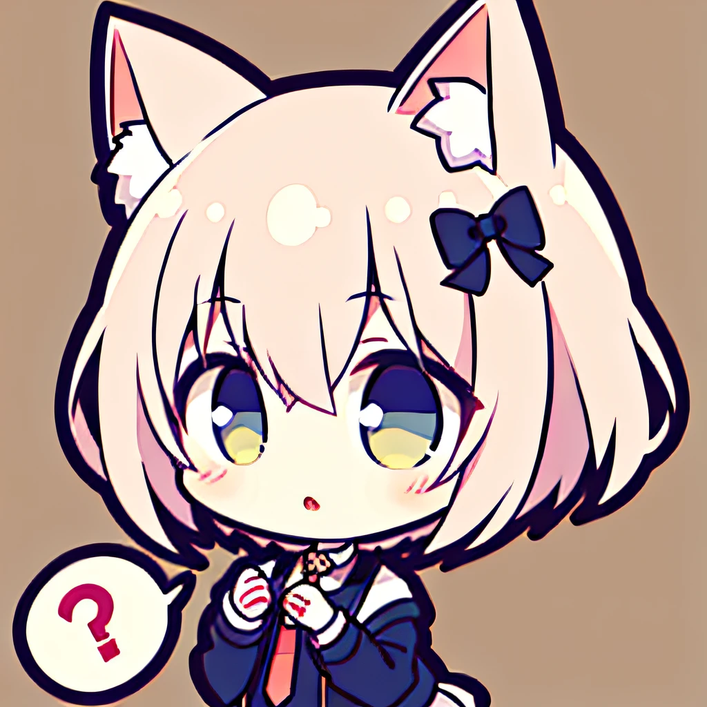 1girl,cat ears,(chibi:1.2),spoken question mark,