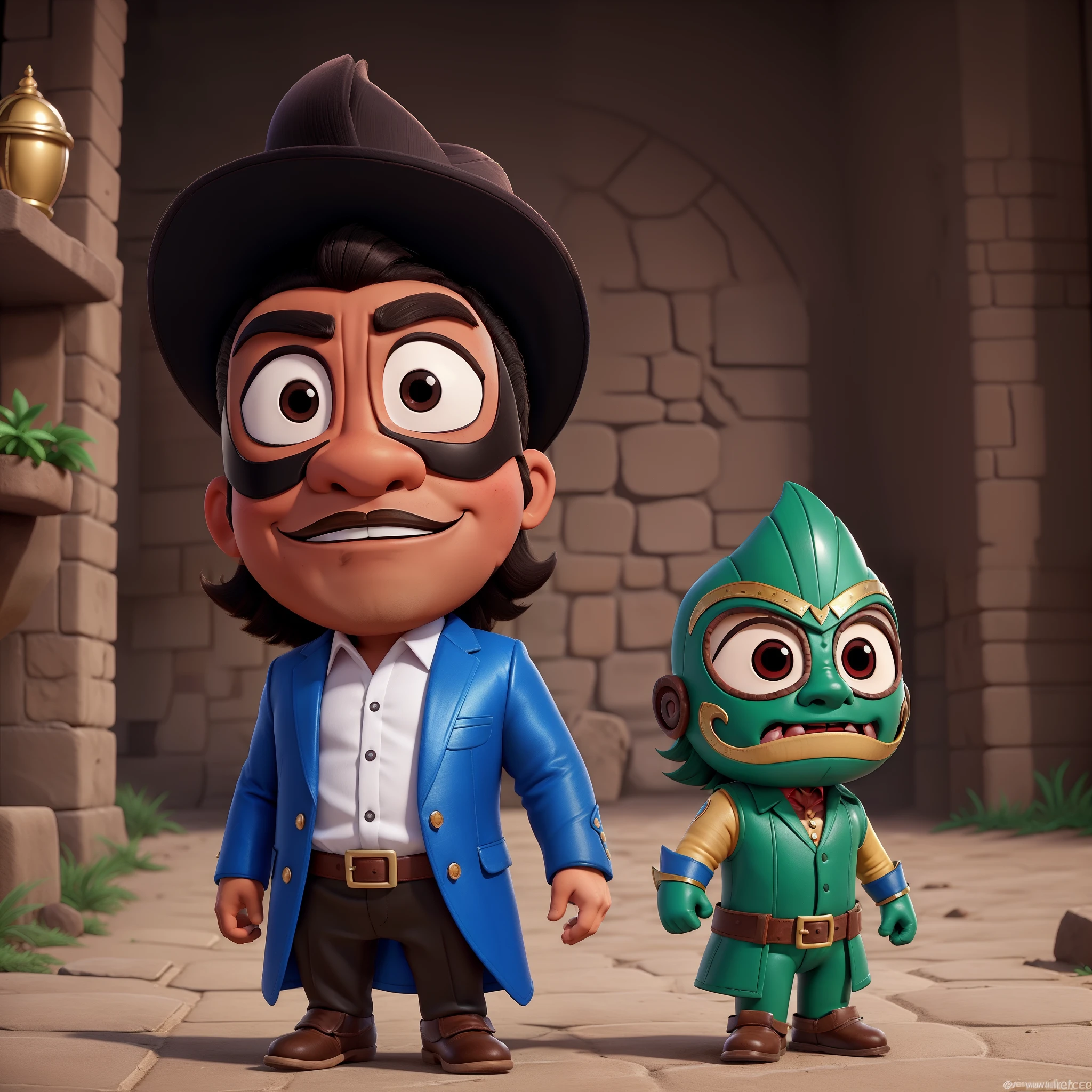 Lutador mexicano, westle, estilo mucha lucha , Chibi, foto perfil ,mascarado
