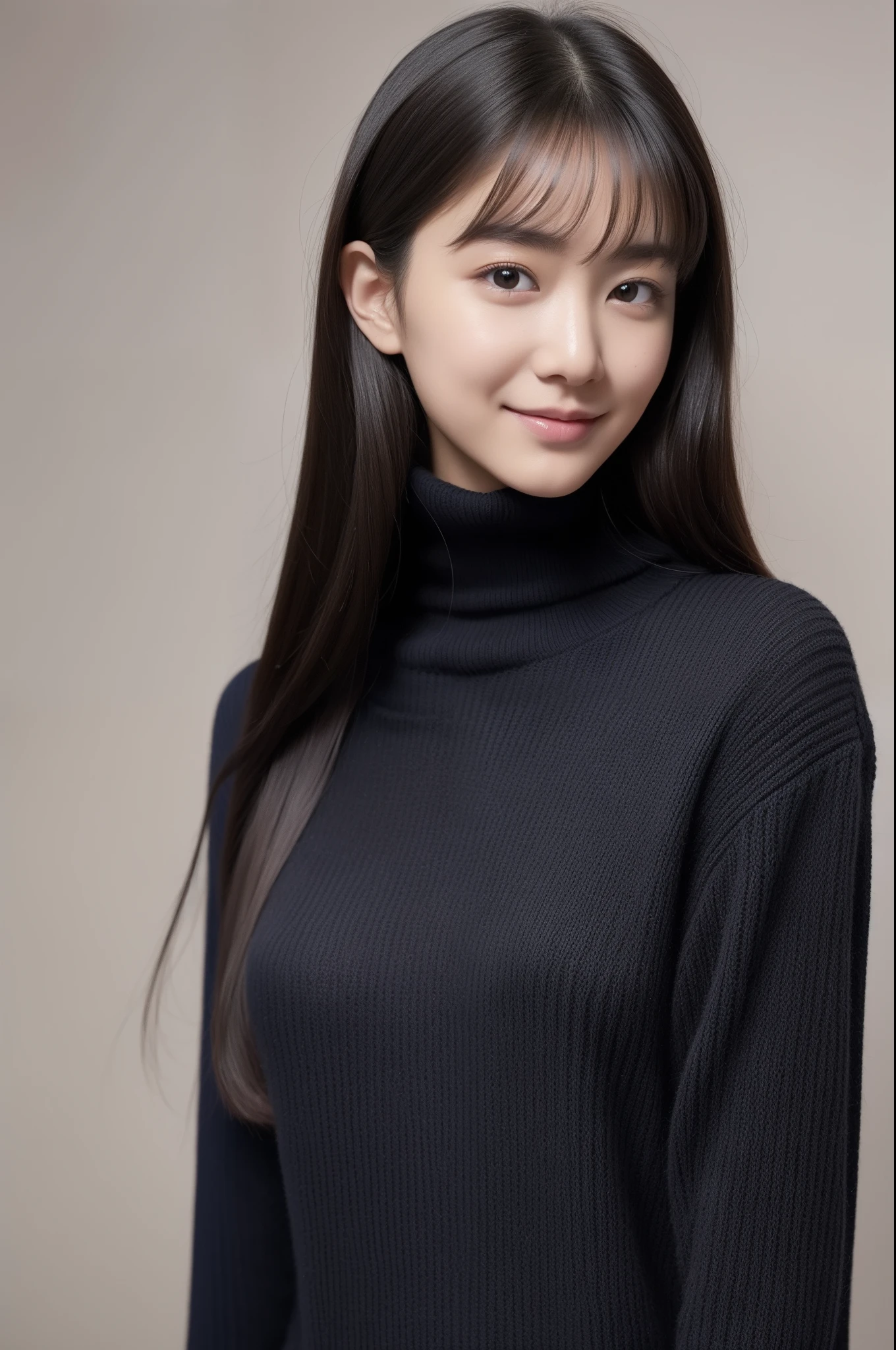 knit、turtle neck、Korea person、A dark-haired、Cat face、Oku Duplex、On the tip of the nose、Soft lips、Height 158cm、D-cups、Full body black knitted clothes、skiny、full body Esbian、Skinny Legs、8K high image quality、Kim Min-joo、A smile、The background is a park、hi-school girl、High school students、a baby face、right hand、left hand、Turn on your back、only one person