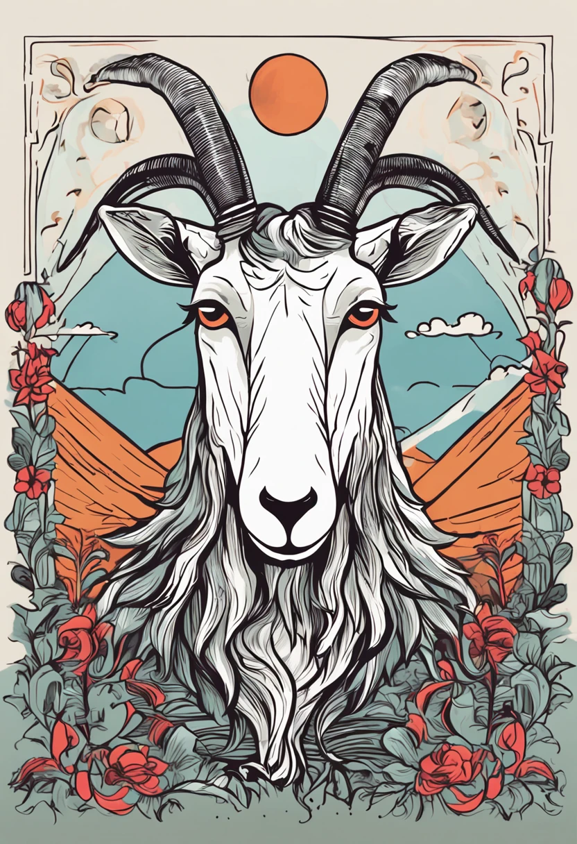 Logo GoatLuidy minimalista somente Goat, olhando para a esquerda, estido dark