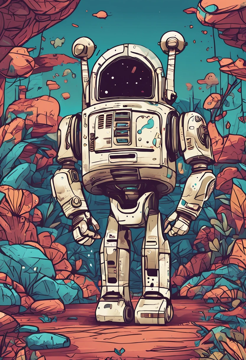 Full-body AbstractPattern robot, estilo chibi, jogando futebool, campo de futebool